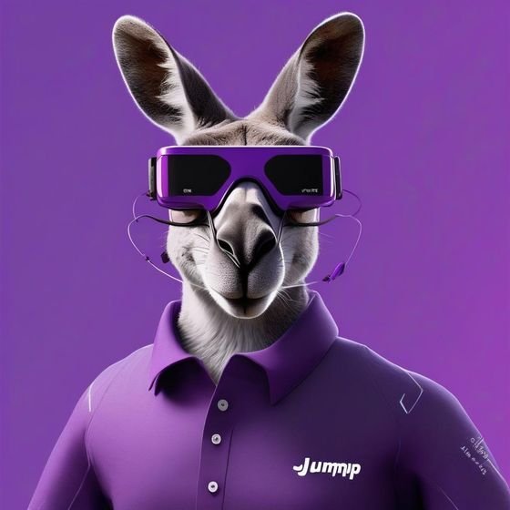 Agente de IA da Jump Digital representado pelo mascote canguru com headset de realidade virtual